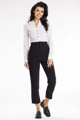 Awama stand-up blouse with long sleeves and a heart neckline  Adomoo